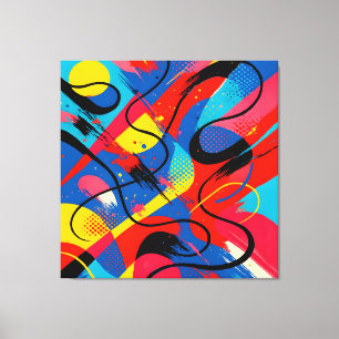Moderne abstrakte Pop-Art Leinwanddruck