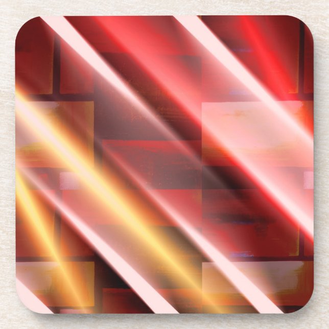 Moderne Abstrakte Print Art Deco Digital Art Getränkeuntersetzer (Vorderseite)