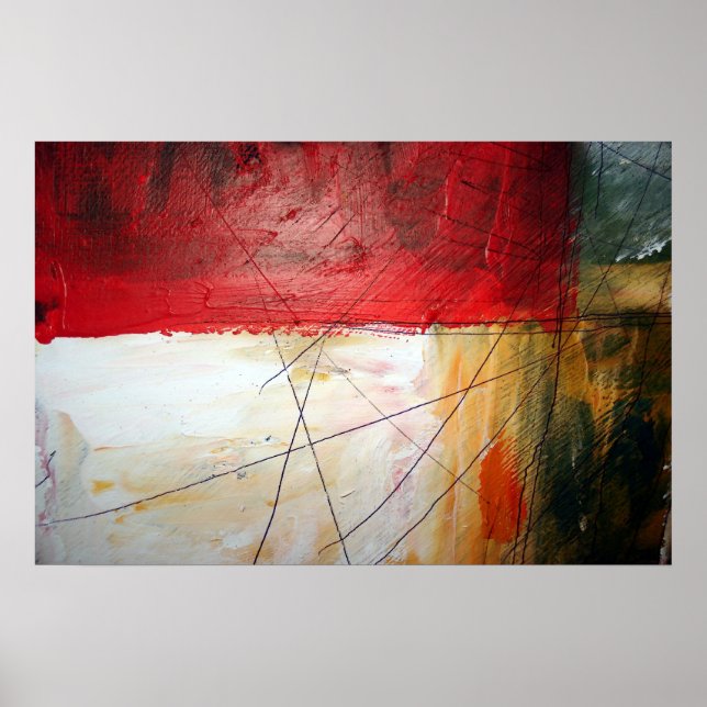 Moderne Abstrakte Printmedien - Minimalistische Ku Poster (Vorne)