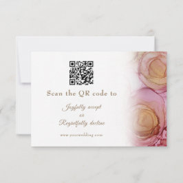 Moderne Abstrakte QR-Code-Hochzeit-RSVP-Karte RSVP Karte