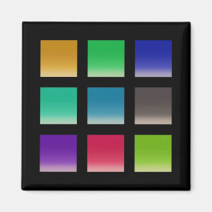 Moderne abstrakte Quadrate Muster Magnet