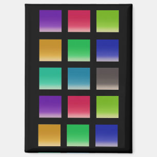 Moderne abstrakte Quadrate Muster Magnet