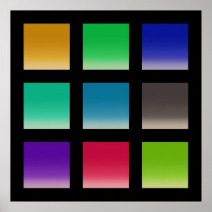 Moderne abstrakte Quadrate Muster Poster