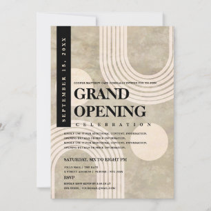 Moderne Abstrakte Rainbow Black Grand Opening Einladung
