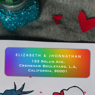 Moderne Abstrakte Rainbow White Typografy