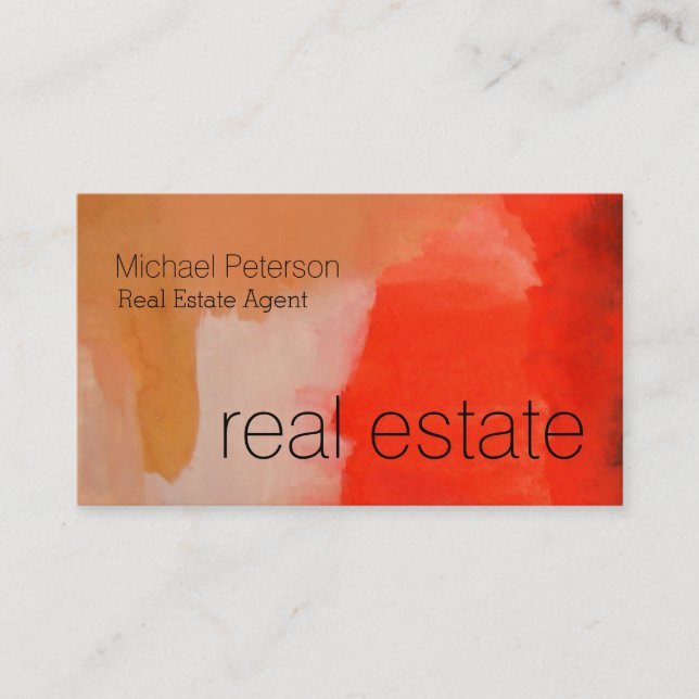 Moderne Abstrakte Real Anwesen Agent Business Card Visitenkarte (Vorderseite)
