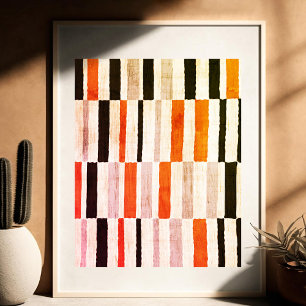 Moderne abstrakte Retro-Orangestreifen im Stil der Poster