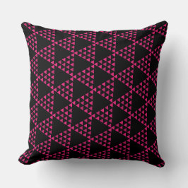moderne abstrakte Retrogeometrie in Schwarz Kissen