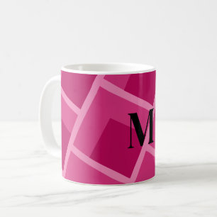 moderne abstrakte rosa geometrische Mitte des Jahr Kaffeetasse