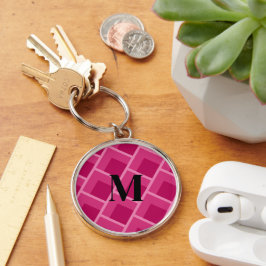 moderne abstrakte rosa geometrische Mitte des Jahr Schlüsselanhänger