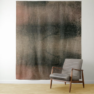 Moderne Abstrakte Rosa Schwarz-Gold-Grunge-Tapeste Wandteppich