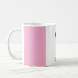 Moderne abstrakte rosa und weiße personalisierte K Kaffeetasse