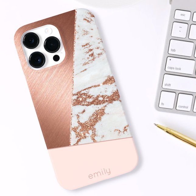 Moderne Abstrakte Rose Gold Multi iPhone / iPad Ge Case-Mate iPhone Hülle (Von Creator hochgeladen)
