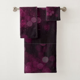 Moderne Abstrakte Rot-Plane-Farbe Badhandtuch Set