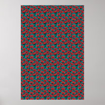 Moderne abstrakte rote Mohnblumen-Blumenmuster