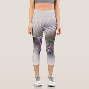 Moderne Abstrakte, schüchterne Fantasie Abbildung Capri Leggings