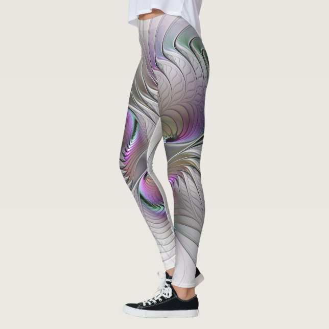 Moderne Abstrakte, schüchterne Fantasie Abbildung  Leggings (Links)