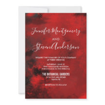 Moderne Abstrakte Schwarz-Dunkel-Rot-Hochzeit