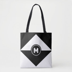 Moderne abstrakte Schwarz-Weiß-Tasche