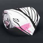 Moderne abstrakte Schwarz-weiße Blumenfarbe Krawatte<br><div class="desc">Ein modernes,  elegantes und abstrakt gezeichnetes,  schwarz-weißes Lilienblumenmuster mit Spritzer von rosa Wasserfarben-Pinselstrichen. Eine moderne und einfache Blume-Illustration mit origineller Touch von hellrosa Farbe.</div>