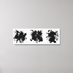 Moderne Abstrakte schwarze Flecken Leinwanddruck