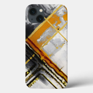 Moderne Abstrakte Schwarze Goldene Luxus Chic Wass Case-Mate iPhone Hülle