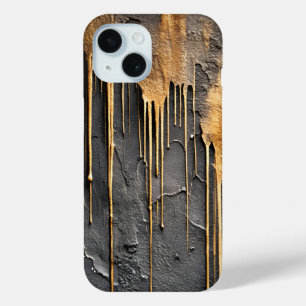 Moderne abstrakte schwarze und metallische goldene Case-Mate iPhone hülle