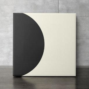 Moderne abstrakte schwarze und weiße geometrische fliese