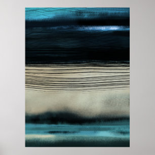Moderne Abstrakte Seascape Moderne Küstenkunst Poster