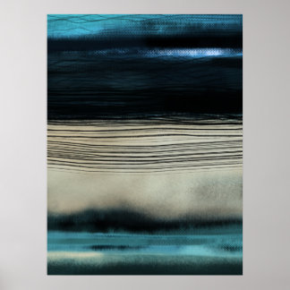 Moderne Abstrakte Seascape Moderne Küstenkunst Poster