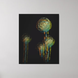 Moderne Abstrakte Sommer-Blume Bäume Leinwanddruck
