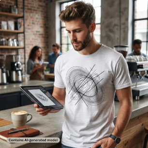 Moderne abstrakte Spirallinien-Kunst Tri-Blend Shirt