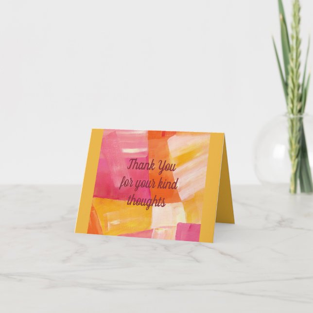 Moderne Abstrakte Springtime Crossroads Akryllisch Dankeskarte (Vorderseite)