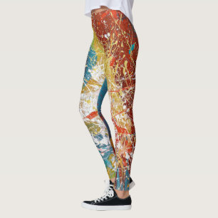 moderne abstrakte Spritzer Leggings