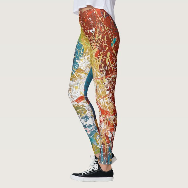 moderne abstrakte Spritzer Leggings (Links)