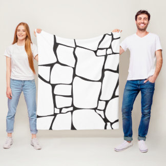 Moderne abstrakte Steinmuster Fleecedecke