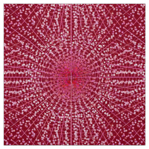 Moderne Abstrakte Sternexplosion, Burgund und Rosa Stoff