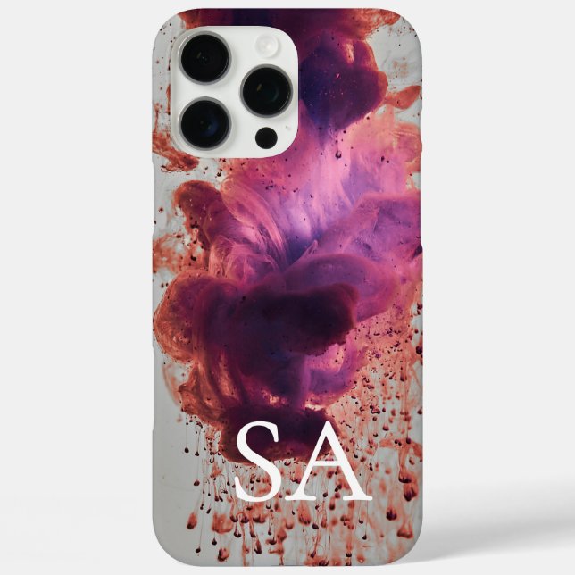 Moderne Abstrakte Telefonzelle mit Initialen und N Case-Mate iPhone Hülle (Rückseite)