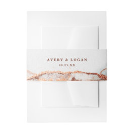 Moderne Abstrakte Terra Cotta Hochzeit im Herbst Einladungsbanderole