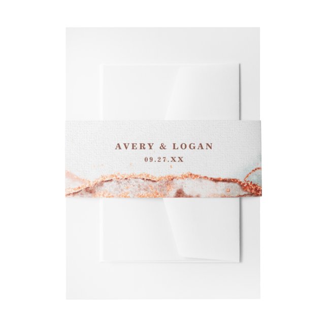 Moderne Abstrakte Terra Cotta Hochzeit im Herbst Einladungsbanderole (Vorderseite Beispiel)