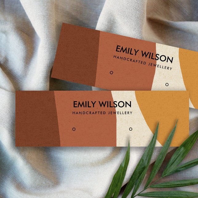 MODERNE ABSTRAKTE TERRACOTTA RED ART STUD-ANZEIGE MINI VISITENKARTE (Von Creator hochgeladen)