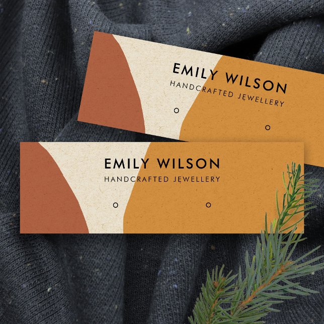 MODERNE ABSTRAKTE TERRACOTTA RED ART STUD-ANZEIGE MINI VISITENKARTE (Von Creator hochgeladen)