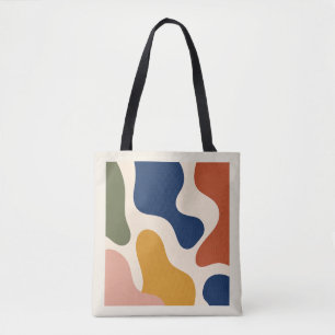 Moderne abstrakte Terrakotta-Ocker-Formen Tote Bag