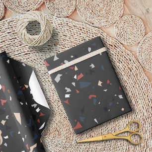 Moderne abstrakte Terrazzo-Muster aus der Mitte de Geschenkpapier