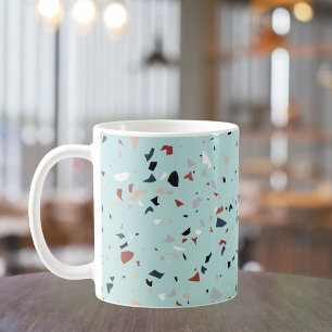 Moderne abstrakte Terrazzo-Muster aus der Mitte de Kaffeetasse