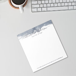 Moderne Abstrakte Tiefgraukalligraphie Notizblock