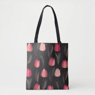 Moderne abstrakte Tulpenmuster-Blume nahtlos