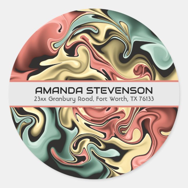 Moderne Abstrakte Umschlag Aufkleber (Vorderseite)