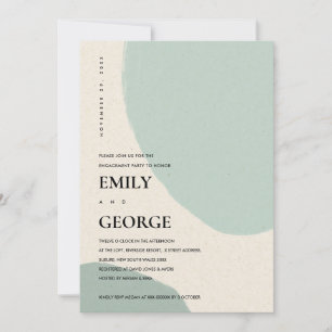 MODERNE ABSTRAKTE WASCHBLAU-VERLOBUNG DANKESKARTE