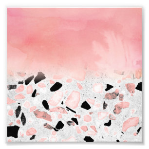 Moderne abstrakte Wasserfarbe und Marmordesign Fotodruck